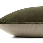 Magnolia Home by Joanna Gaines x Loloi Lydia Green 18'' x 18'' Pillow Cover Only White Cliff Studio Throw Pillows