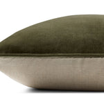 Magnolia Home by Joanna Gaines x Loloi Lydia Green 18'' x 18'' Pillow Cover Only White Cliff Studio Throw Pillows