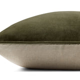 Magnolia Home by Joanna Gaines x Loloi Lydia Green 18'' x 18'' Pillow Cover Only White Cliff Studio Throw Pillows