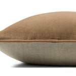 Magnolia Home by Joanna Gaines x Loloi Lydia Latte 18'' x 18'' Pillow Cover Only White Cliff Studio Throw Pillows