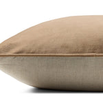 Magnolia Home by Joanna Gaines x Loloi Lydia Latte 18'' x 18'' Pillow Cover Only White Cliff Studio Throw Pillows