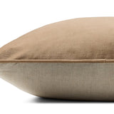 Magnolia Home by Joanna Gaines x Loloi Lydia Latte 18'' x 18'' Pillow Cover Only White Cliff Studio Throw Pillows