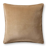 Magnolia Home by Joanna Gaines x Loloi Lydia Latte 18'' x 18'' Pillow Cover Only White Cliff Studio Throw Pillows