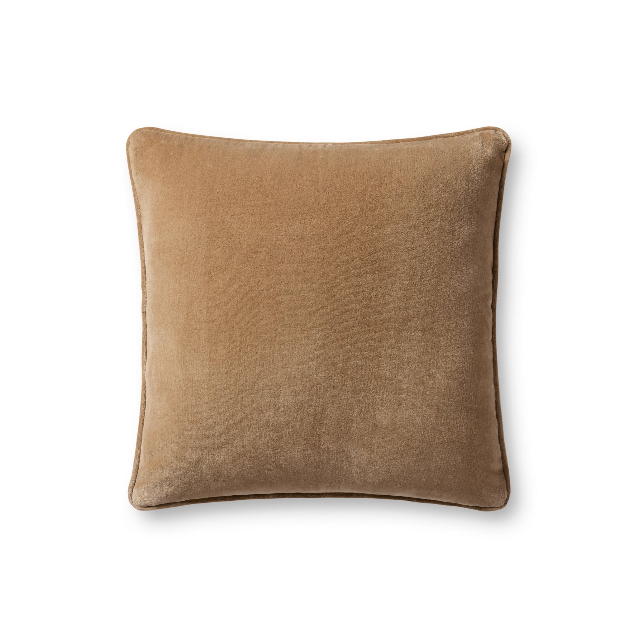 Magnolia Home by Joanna Gaines x Loloi Lydia Latte 18'' x 18'' Pillow Cover Only White Cliff Studio Throw Pillows