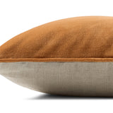 Magnolia Home by Joanna Gaines x Loloi Lydia Rust 18'' x 18'' Pillow Cover Only White Cliff Studio Throw Pillows