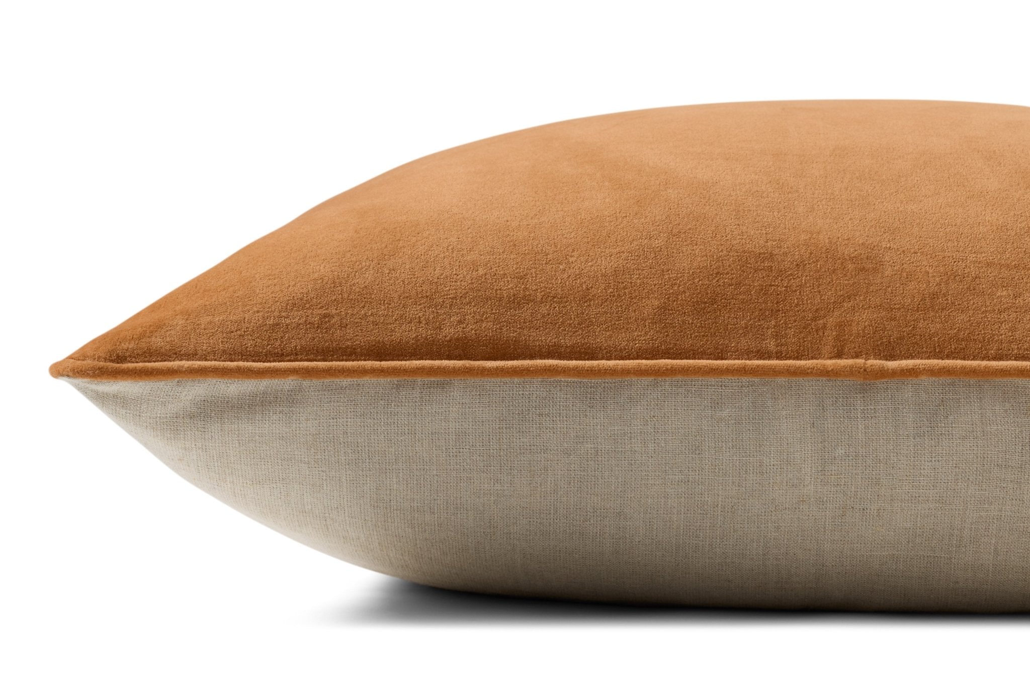 Magnolia Home by Joanna Gaines x Loloi Lydia Rust 18'' x 18'' Pillow Cover Only White Cliff Studio Throw Pillows