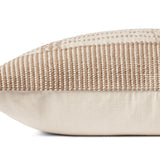 Magnolia Home by Joanna Gaines x Loloi Marion Gold / Beige 22'' x 22'' Cover Only Pillow White Cliff Studio Throw Pillows