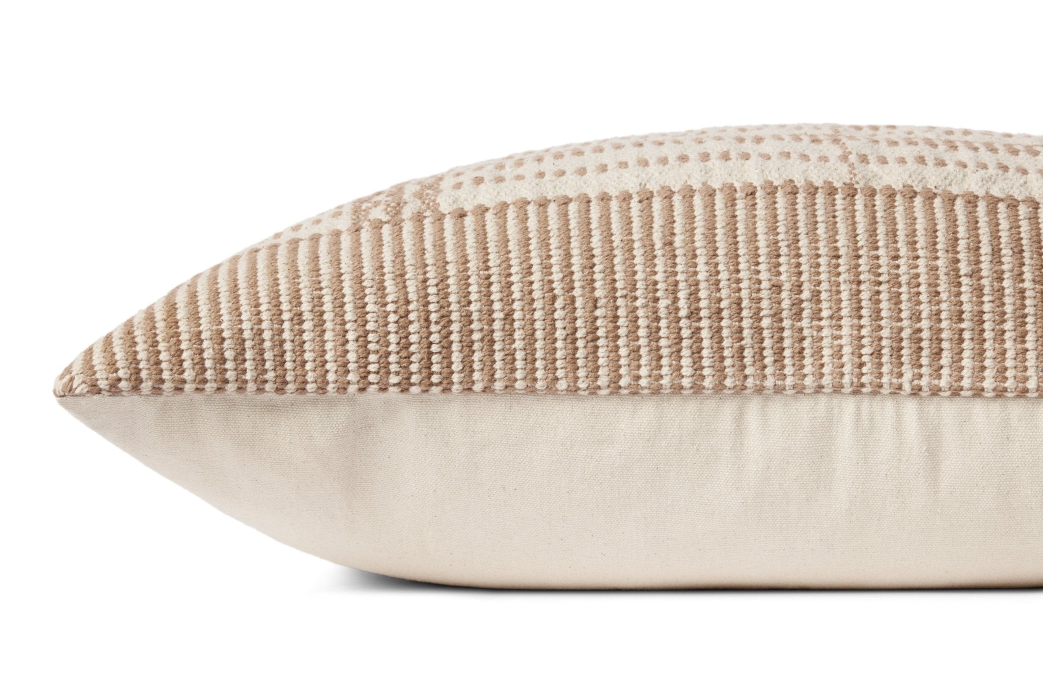 Magnolia Home by Joanna Gaines x Loloi Marion Gold / Beige 22'' x 22'' Cover Only Pillow White Cliff Studio Throw Pillows