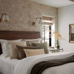 Magnolia Home by Joanna Gaines x Loloi Marion Sage / Beige 22'' x 22'' Cover w/Down Pillow White Cliff Studio Throw Pillows