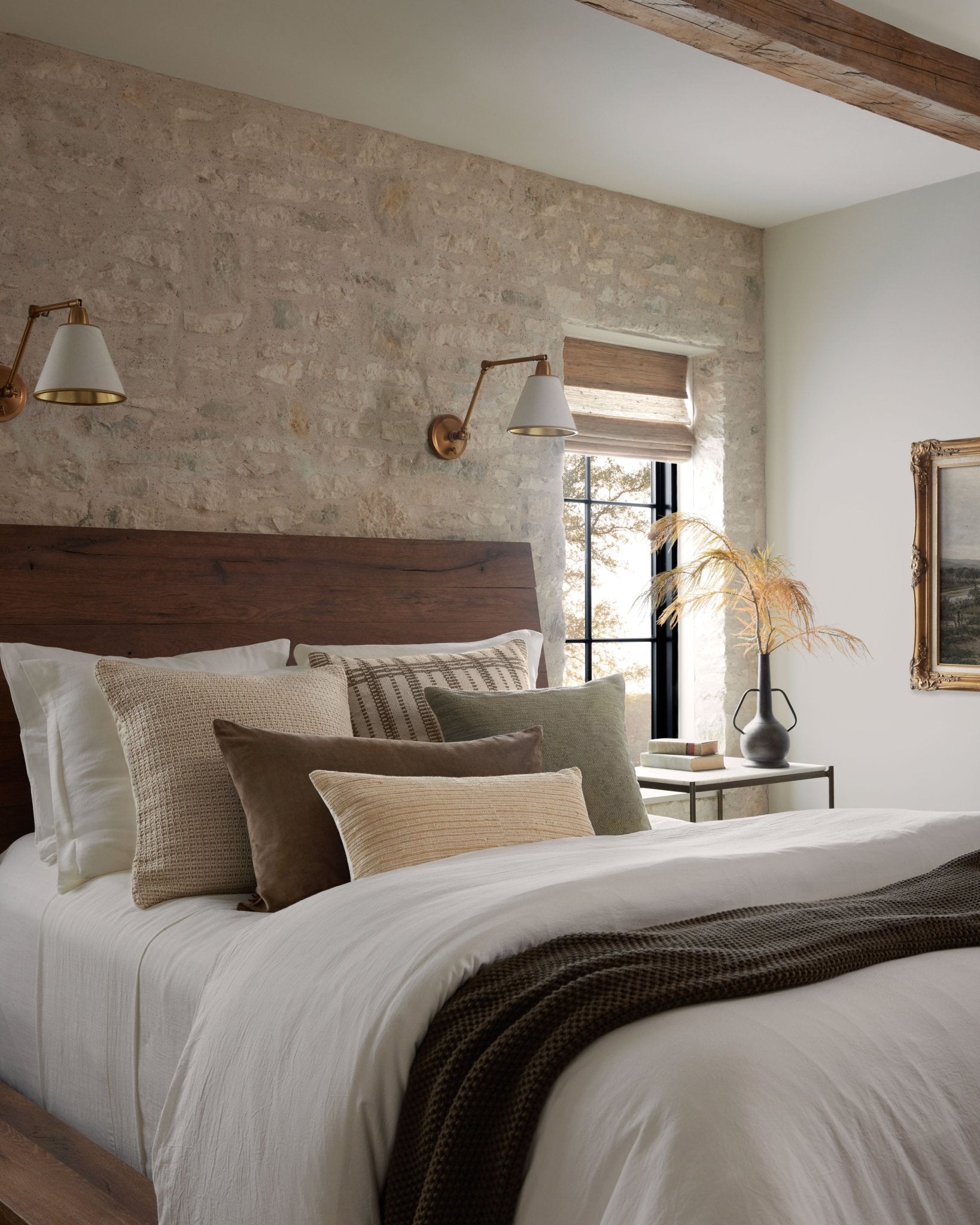 Magnolia Home by Joanna Gaines x Loloi Marion Sage / Beige 22'' x 22'' Cover w/Down Pillow White Cliff Studio Throw Pillows