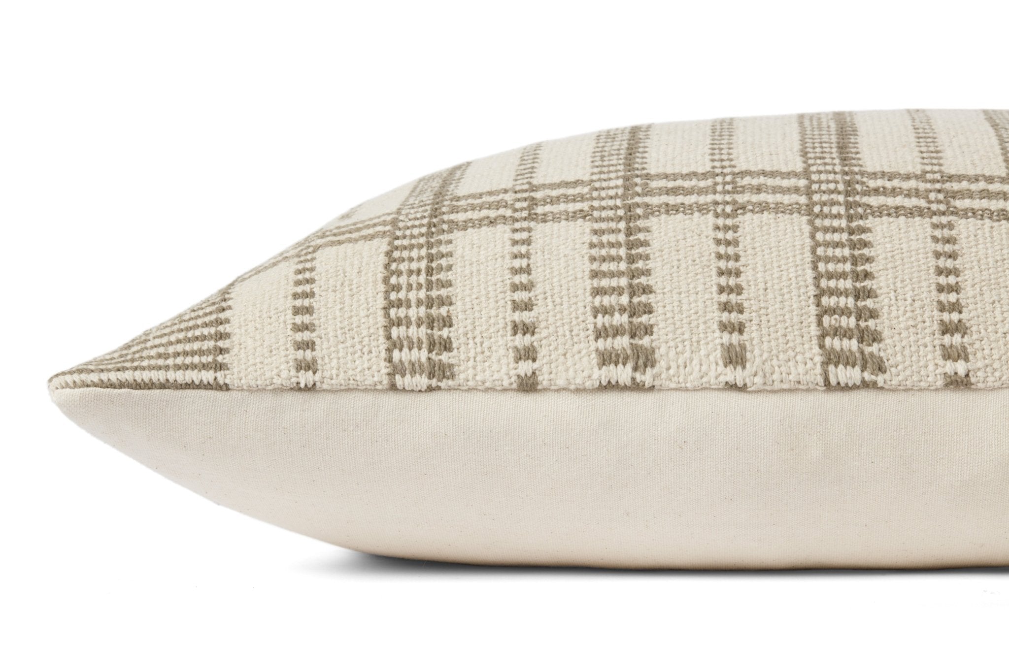 Magnolia Home by Joanna Gaines x Loloi Marion Sage / Beige 22'' x 22'' Cover w/Down Pillow White Cliff Studio Throw Pillows