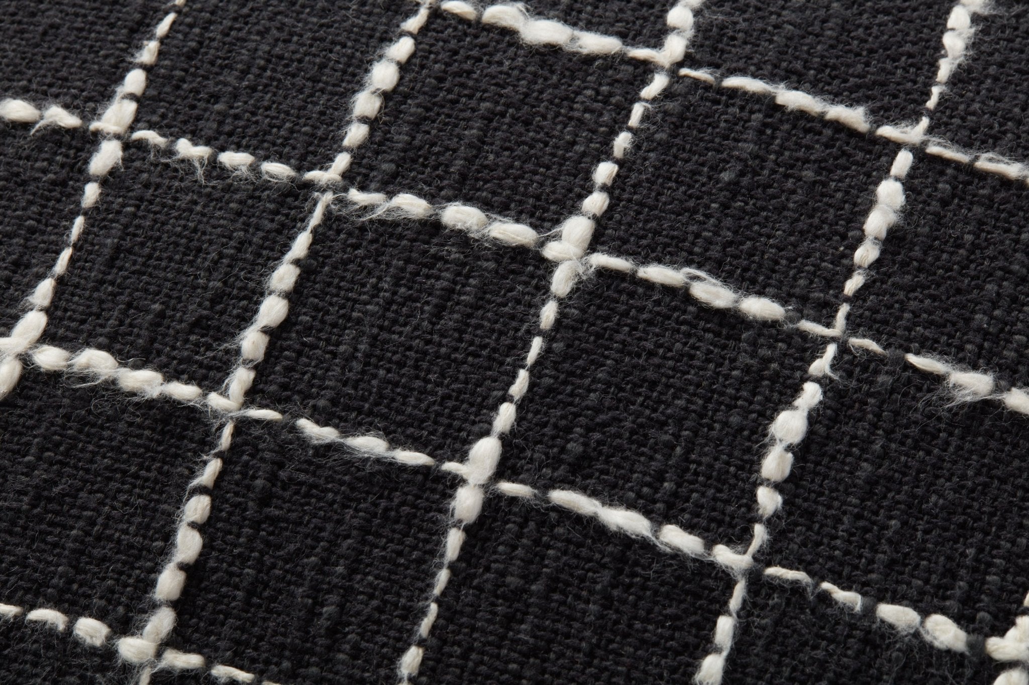 Magnolia Home by Joanna Gaines x Loloi Mary Black / Ivory 18'' x 18'' Cover w/Poly Pillow White Cliff Studio Throw Pillows