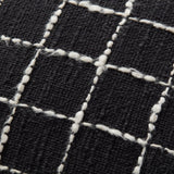 Magnolia Home by Joanna Gaines x Loloi Mary Black / Ivory 18'' x 18'' Cover w/Poly Pillow White Cliff Studio Throw Pillows