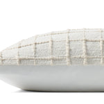 Magnolia Home by Joanna Gaines x Loloi Mary Ivory 12'' x 27'' Pillow Cover Only White Cliff Studio Throw Pillows