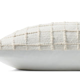 Magnolia Home by Joanna Gaines x Loloi Mary Ivory 12'' x 27'' Pillow Cover Only White Cliff Studio Throw Pillows