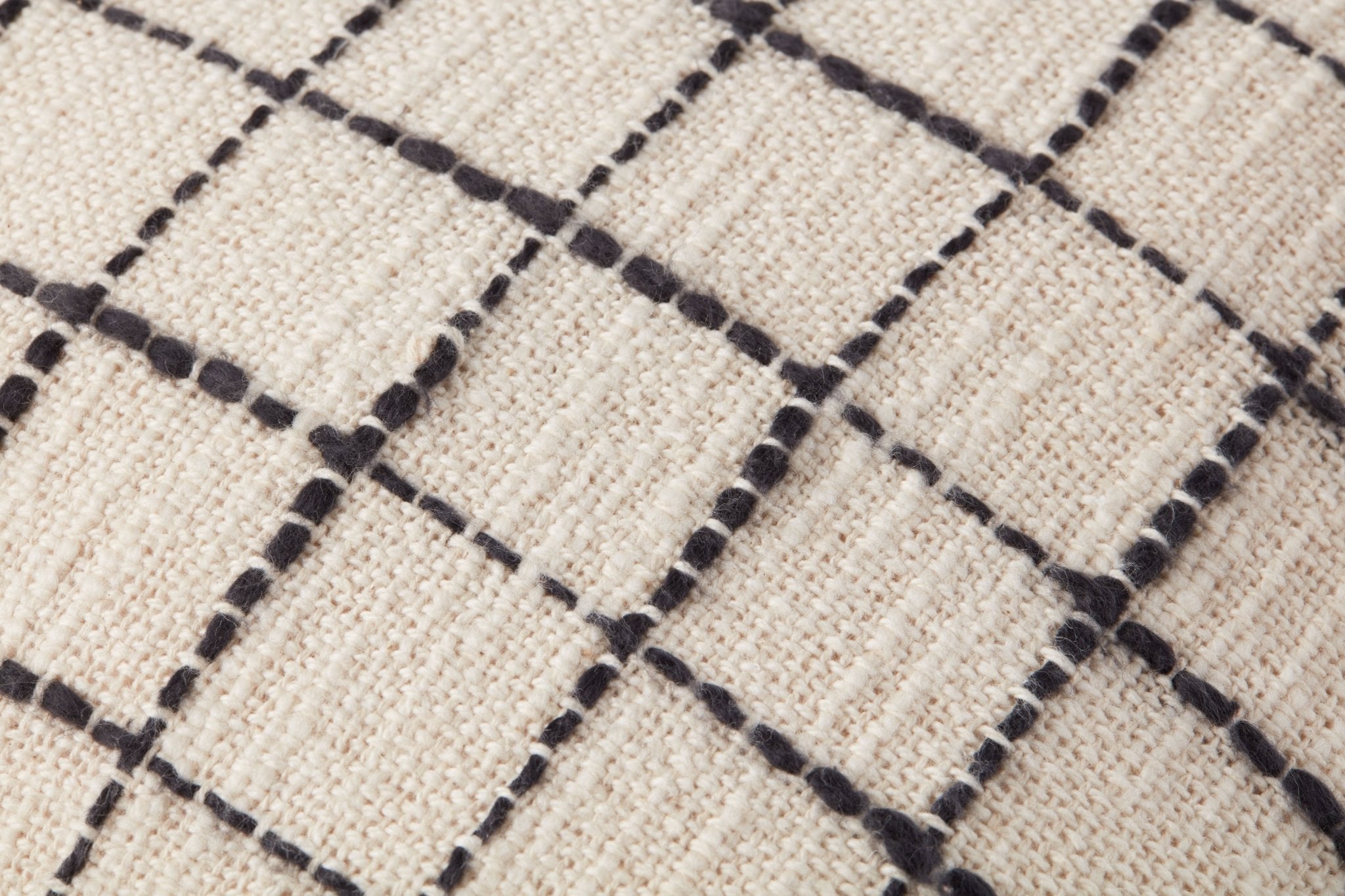 Magnolia Home by Joanna Gaines x Loloi Mary Ivory / Black 22'' x 22'' Cover w/Down Pillow White Cliff Studio Throw Pillows