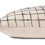 Magnolia Home by Joanna Gaines x Loloi Mary Ivory / Black 22'' x 22'' Cover w/Down Pillow White Cliff Studio Throw Pillows