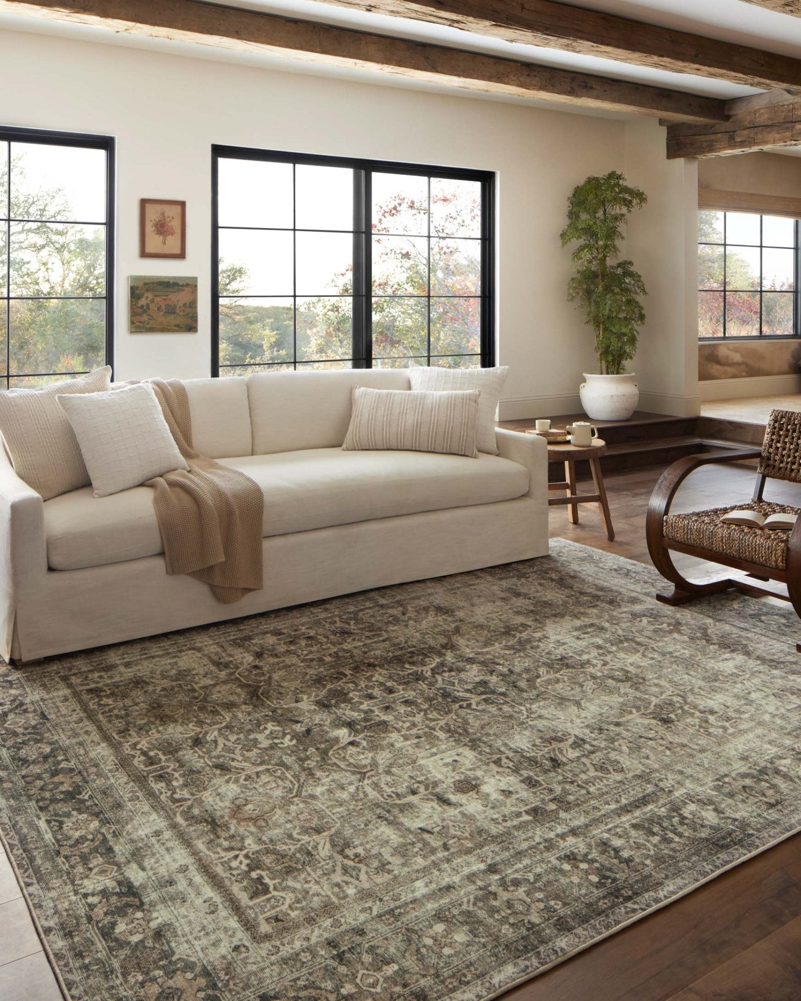 Magnolia Home by Joanna Gaines x Loloi Mary Ivory / Black Pillow White Cliff Studio Throw Pillows