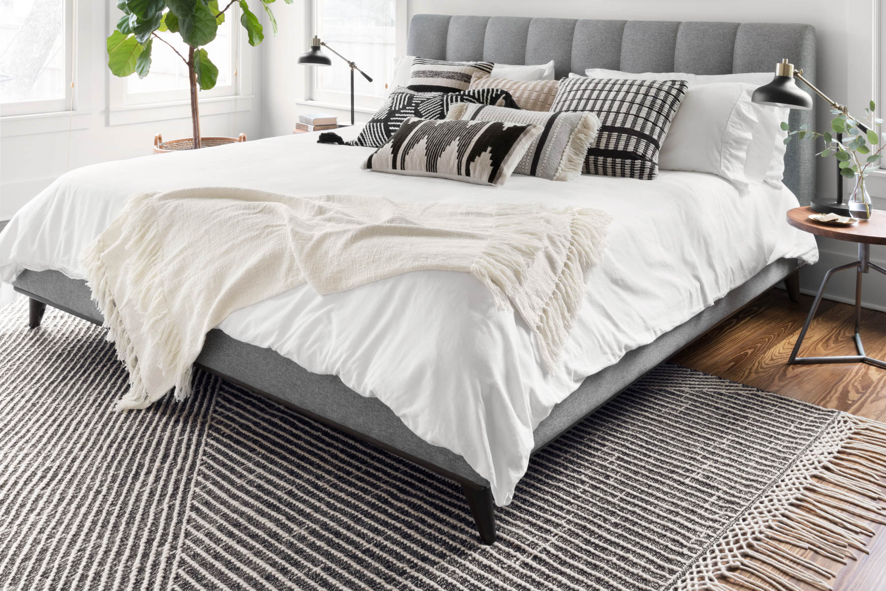 Magnolia Home by Joanna Gaines x Loloi Newton Charcoal / Ivory Rug White Cliff Studio Area Rugs