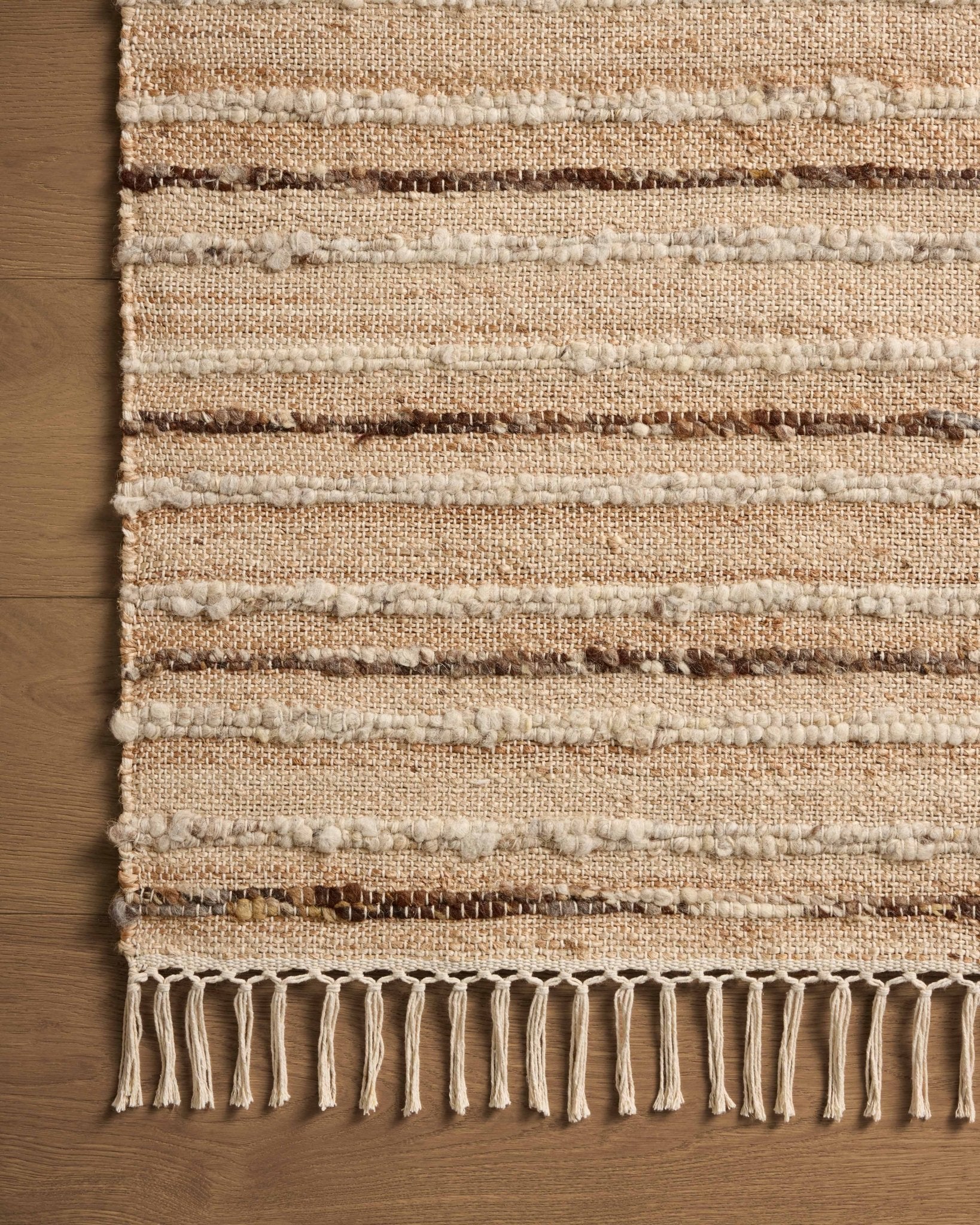 Magnolia Home by Joanna Gaines x Loloi Nico Natural / Bark 18" x 18" Sample Rug White Cliff Studio Area Rugs