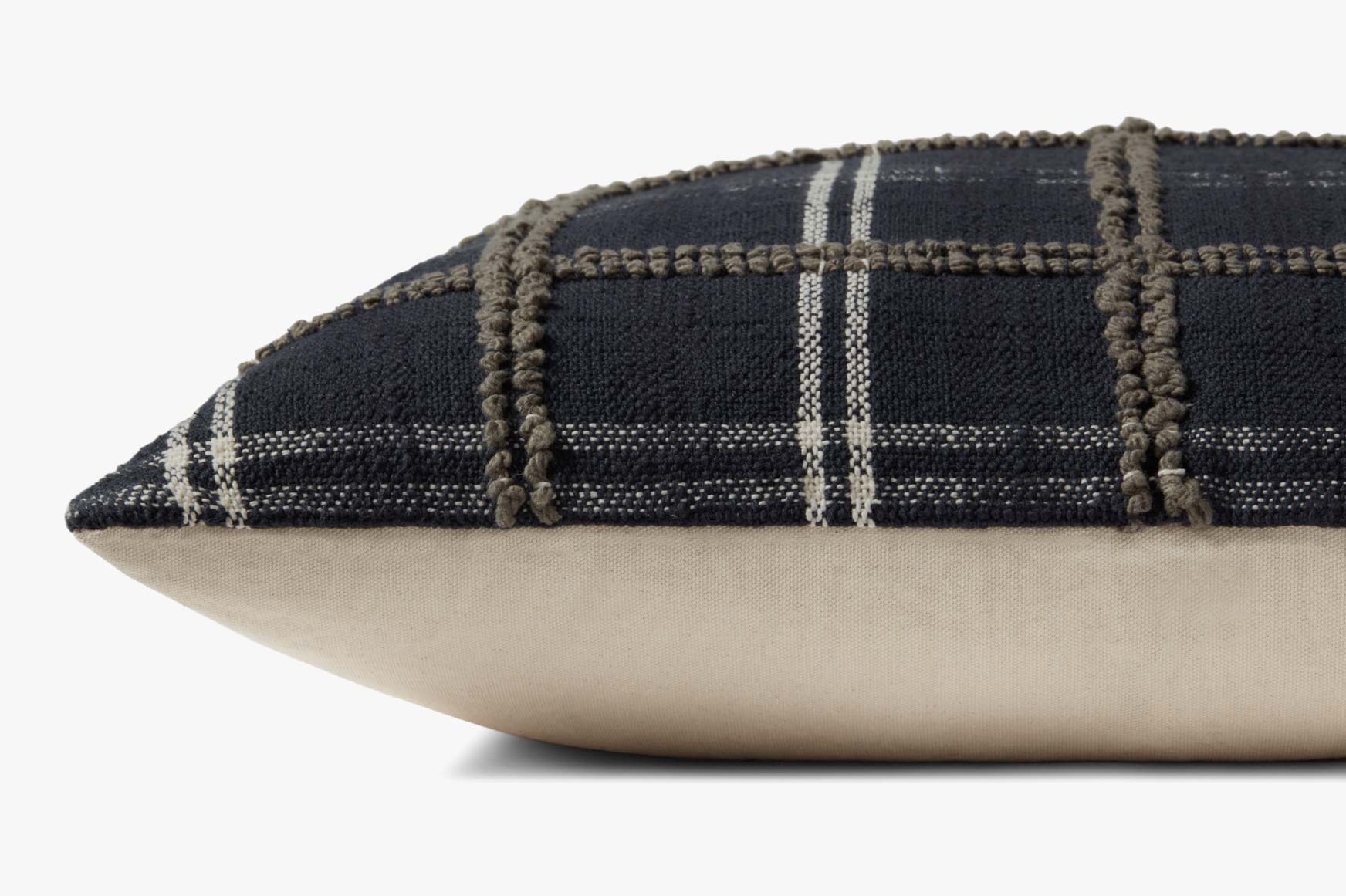 Magnolia Home by Joanna Gaines x Loloi Noah Charcoal Pillow White Cliff Studio Throw Pillows