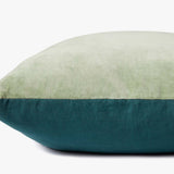 Magnolia Home by Joanna Gaines x Loloi P1153 Lt. Green / Blue Pillow White Cliff Studio Throw Pillows