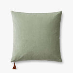 Magnolia Home by Joanna Gaines x Loloi P1153 Lt. Green / Blue Pillow White Cliff Studio Throw Pillows