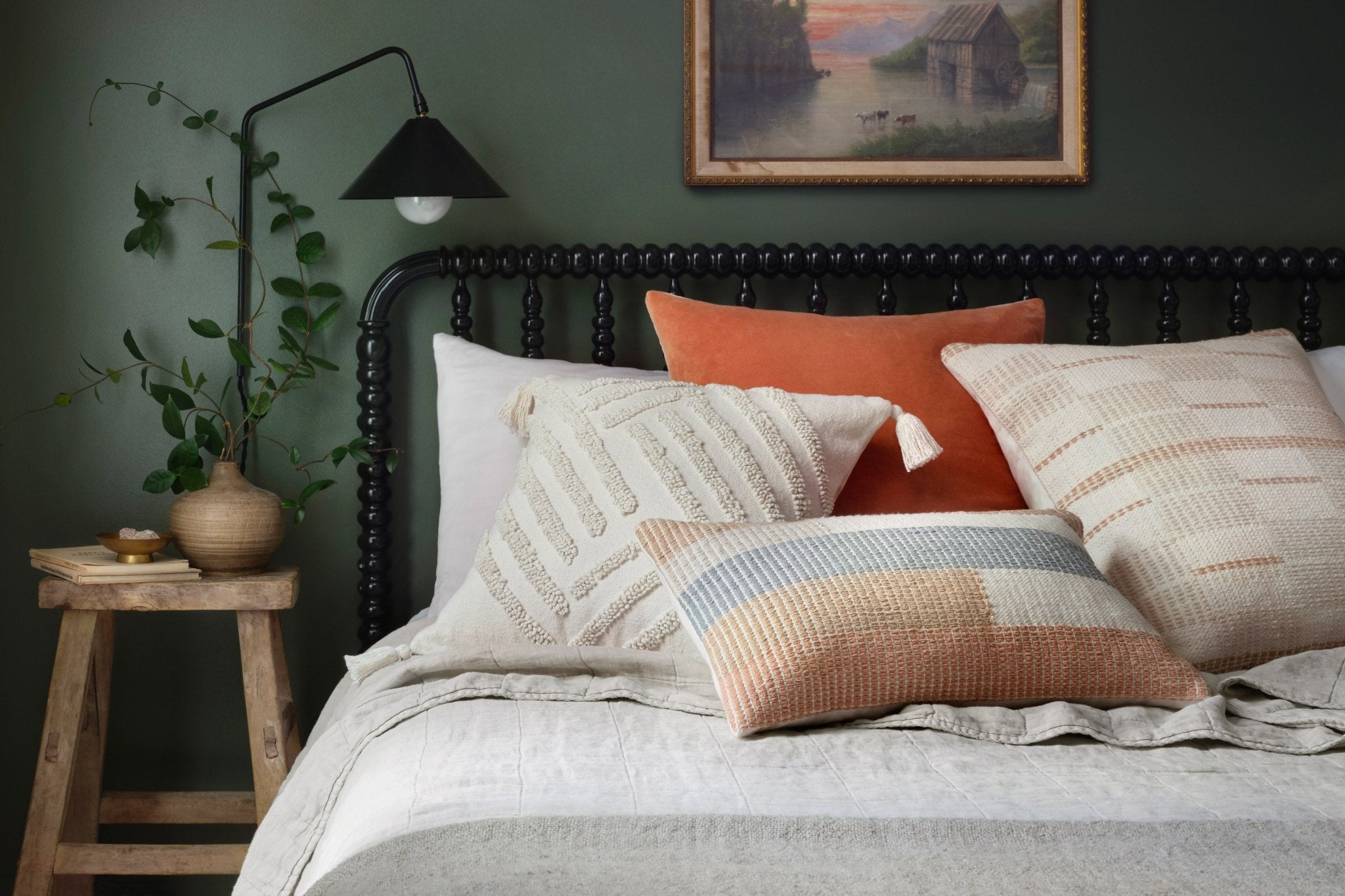 Magnolia Home by Joanna Gaines x Loloi P1153 Sand / Blush 22" x 22" Cover w/Down Pillow White Cliff Studio Throw Pillows