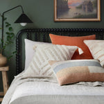 Magnolia Home by Joanna Gaines x Loloi P1153 Sand / Blush 22" x 22" Cover w/Down Pillow White Cliff Studio Throw Pillows