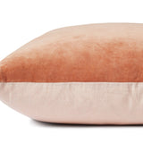 Magnolia Home by Joanna Gaines x Loloi P1153 Sand / Blush 22" x 22" Cover w/Down Pillow White Cliff Studio Throw Pillows