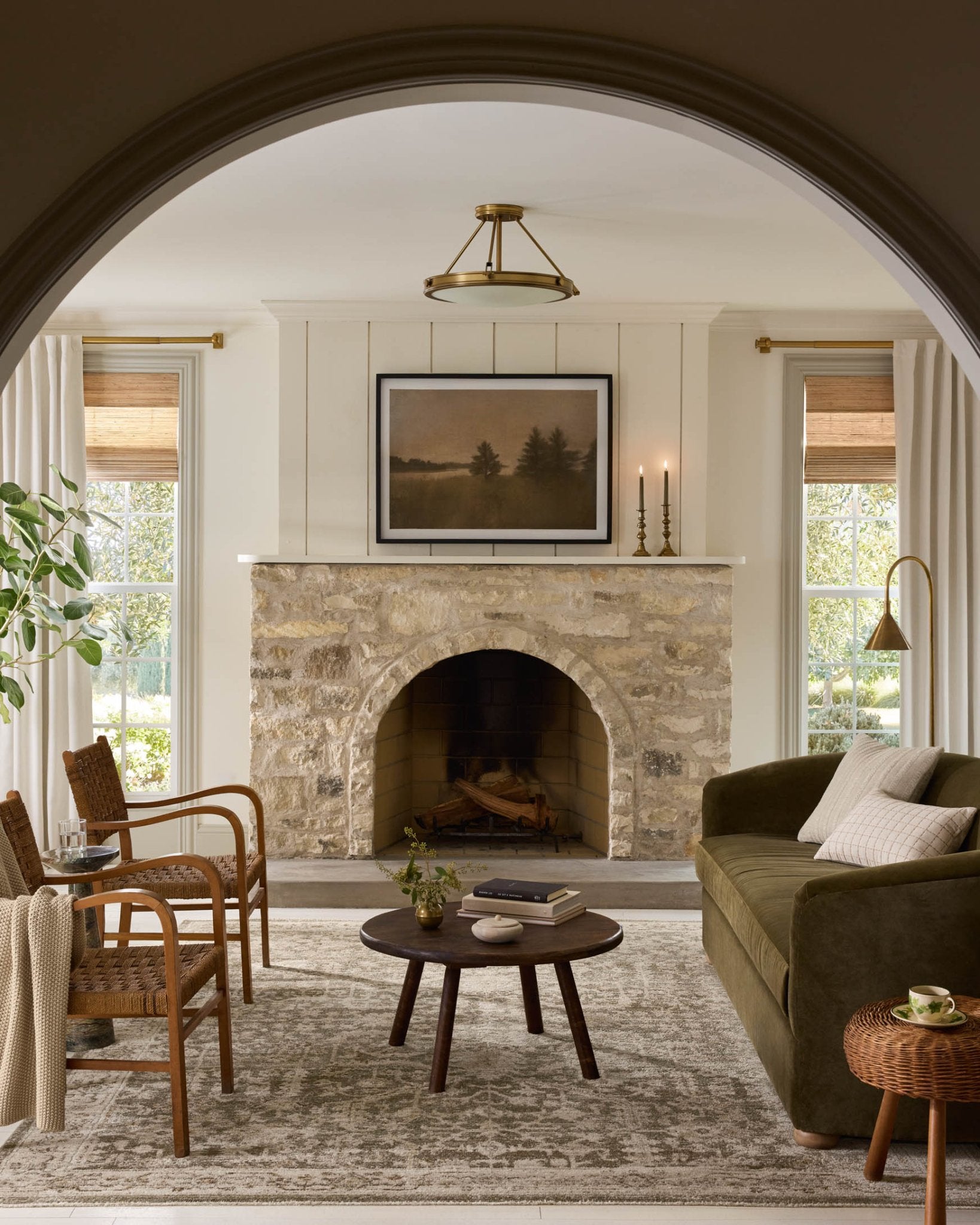 Magnolia Home by Joanna Gaines x Loloi Pace Forrest / Natural Rug White Cliff Studio Area Rugs