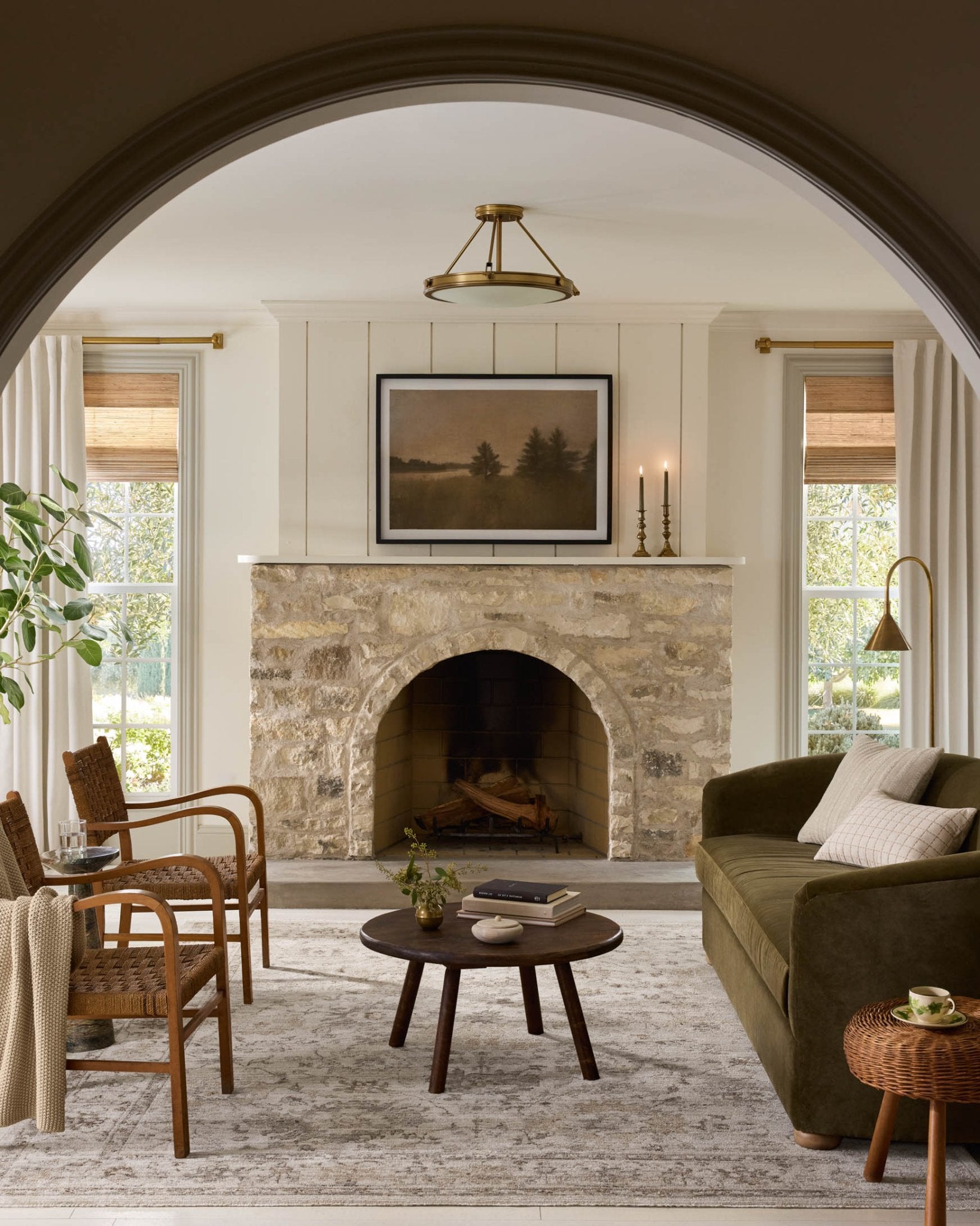Magnolia Home by Joanna Gaines x Loloi Pace Natural / Stone Rug White Cliff Studio Area Rugs