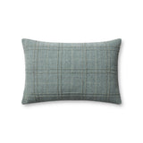 Magnolia Home by Joanna Gaines x Loloi Parker PMH0056 Blue 13'' x 21'' Cover Only Pillow White Cliff Studio Throw Pillows