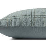 Magnolia Home by Joanna Gaines x Loloi Parker PMH0056 Blue 13'' x 21'' Cover Only Pillow White Cliff Studio Throw Pillows