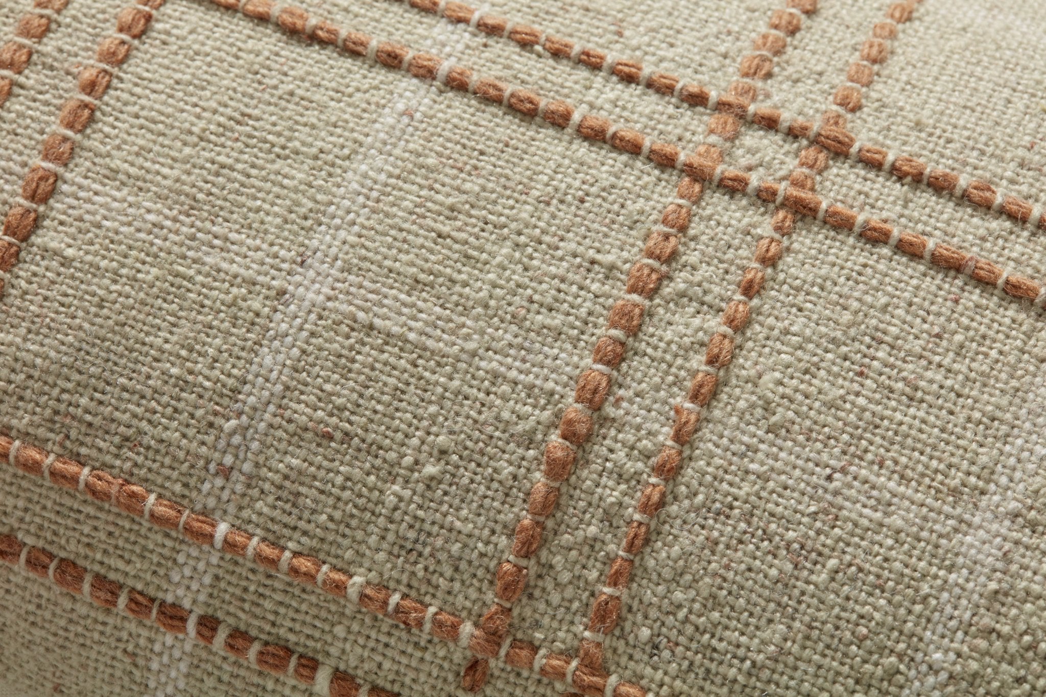 Magnolia Home by Joanna Gaines x Loloi Parker PMH0056 Sage / Rust 12'' x 27'' Cover w/Down Pillow White Cliff Studio Throw Pillows