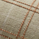 Magnolia Home by Joanna Gaines x Loloi Parker PMH0056 Sage / Rust 12'' x 27'' Cover w/Down Pillow White Cliff Studio Throw Pillows