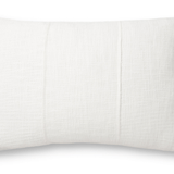 Magnolia Home by Joanna Gaines x Loloi PMH0013 White 16" x 26" Cover Only Pillow