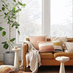 Magnolia Home by Joanna Gaines x Loloi PMH1153 Sand / Ivory 22" x 22" Cover Only Pillow White Cliff Studio Throw Pillows