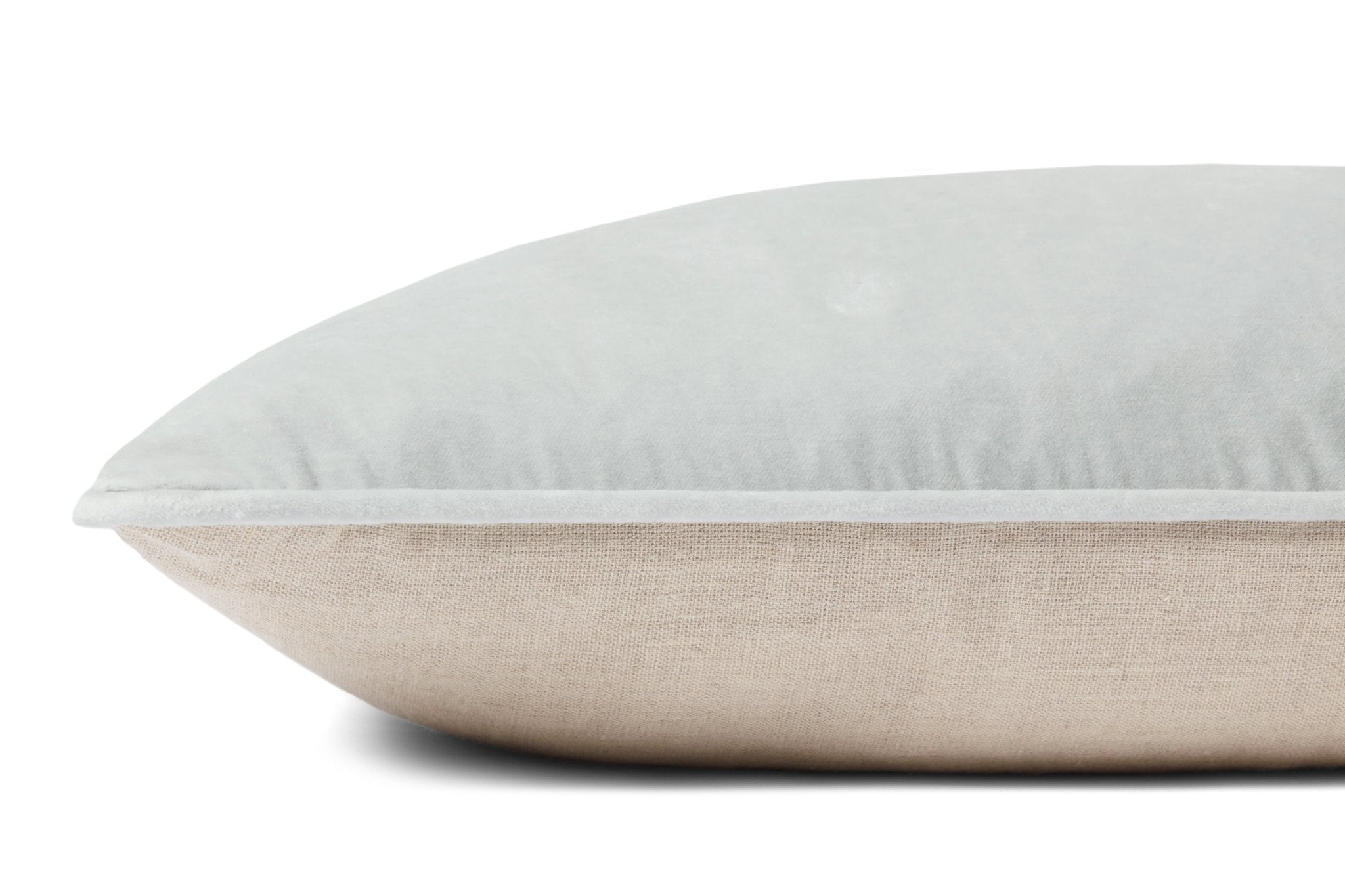 Magnolia Home by Joanna Gaines x Loloi PMH1153 Smoke 13" x 21" Cover Only Pillow White Cliff Studio Throw Pillows