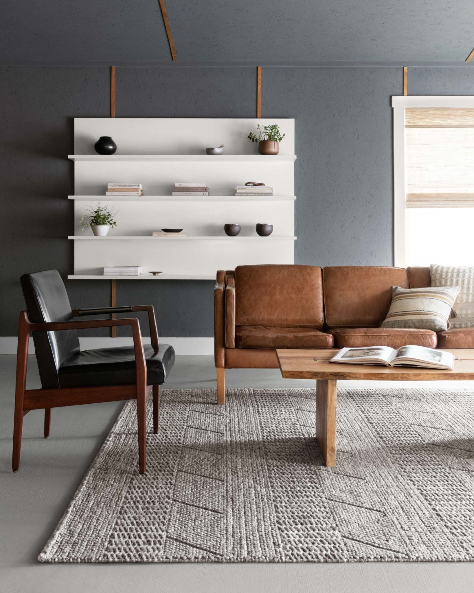 Magnolia Home by Joanna Gaines x Loloi Rowan Ash Rug White Cliff Studio Area Rugs