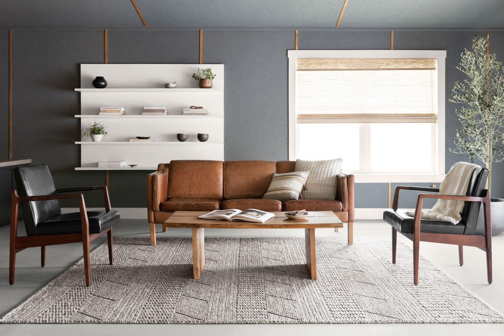 Magnolia Home by Joanna Gaines x Loloi Rowan Ash Rug White Cliff Studio Area Rugs