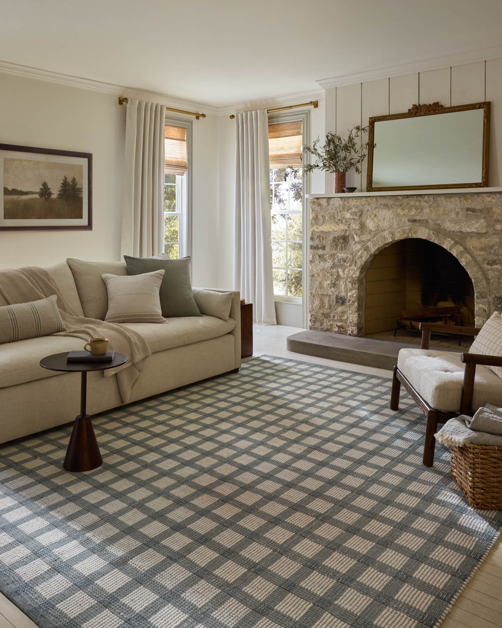Magnolia Home by Joanna Gaines x Loloi Ryder Blue / Ivory Rug White Cliff Studio Area Rugs
