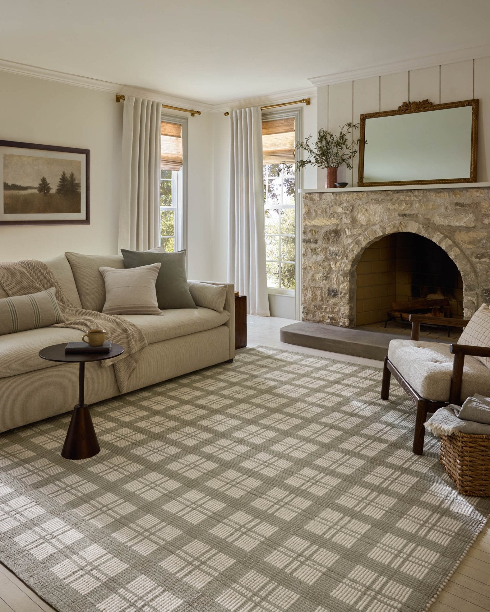 Magnolia Home by Joanna Gaines x Loloi Ryder Sage / Ivory Rug White Cliff Studio Area Rugs
