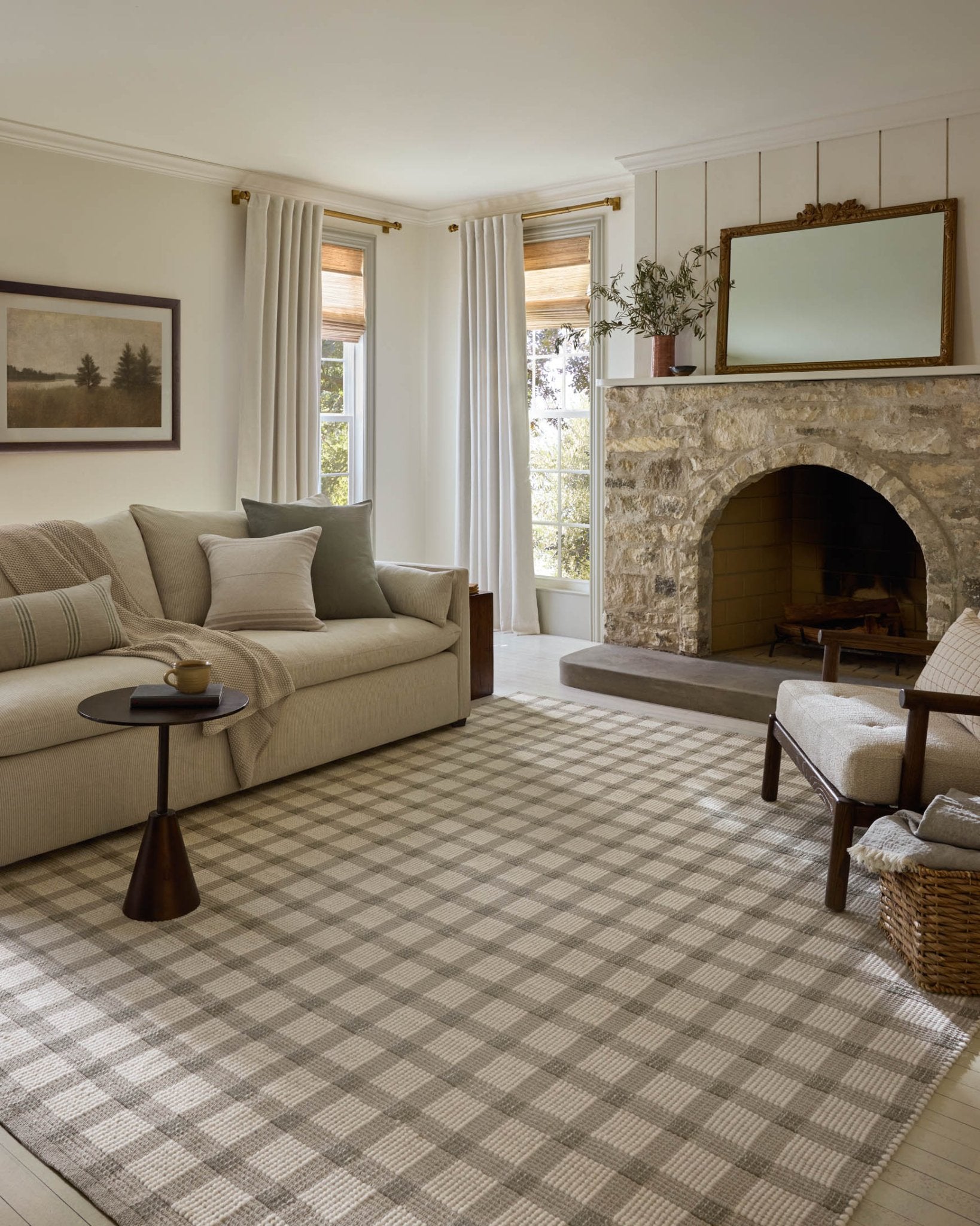 Magnolia Home by Joanna Gaines x Loloi Ryder Stone / Ivory Rug White Cliff Studio Area Rugs