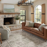 Magnolia Home by Joanna Gaines x Loloi Scarlett Taupe 18'' x 18'' Cover w/Down Pillow White Cliff Studio Pillow