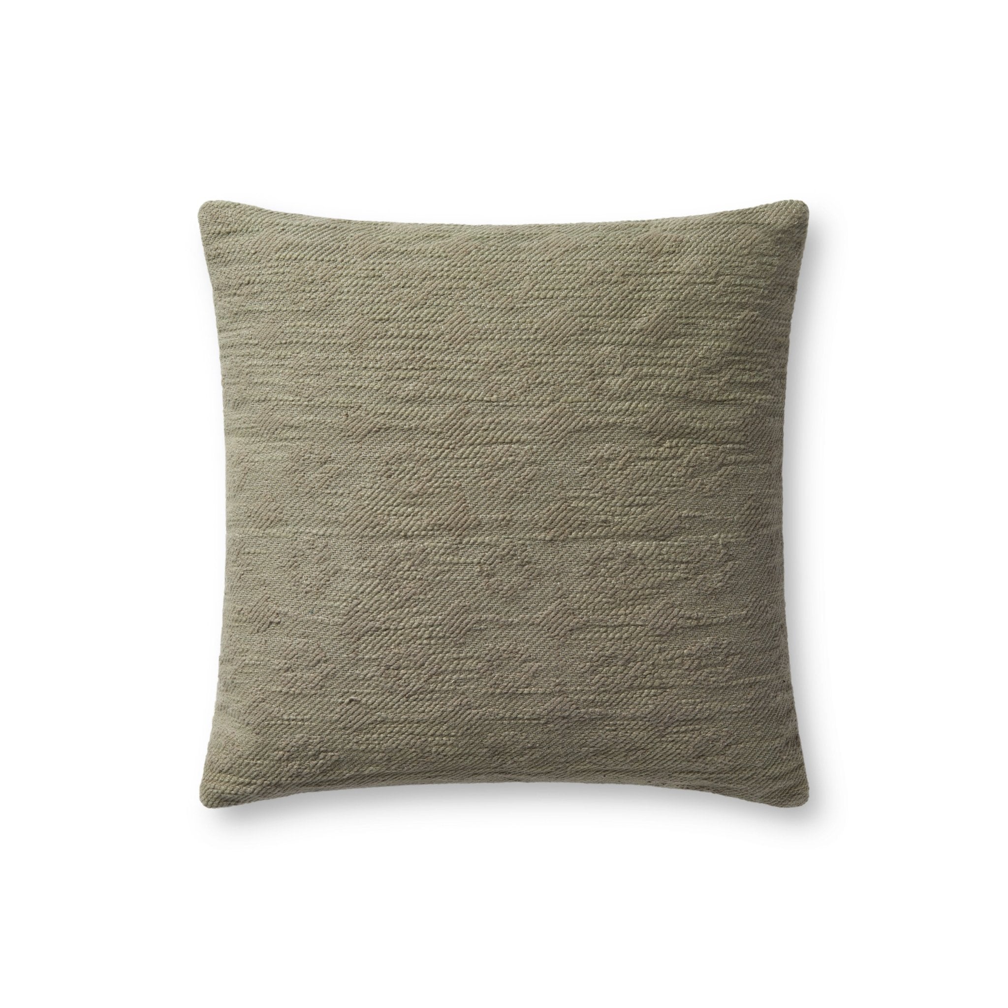 Magnolia Home by Joanna Gaines x Loloi Scarlett Taupe 18'' x 18'' Cover w/Down Pillow White Cliff Studio Pillow