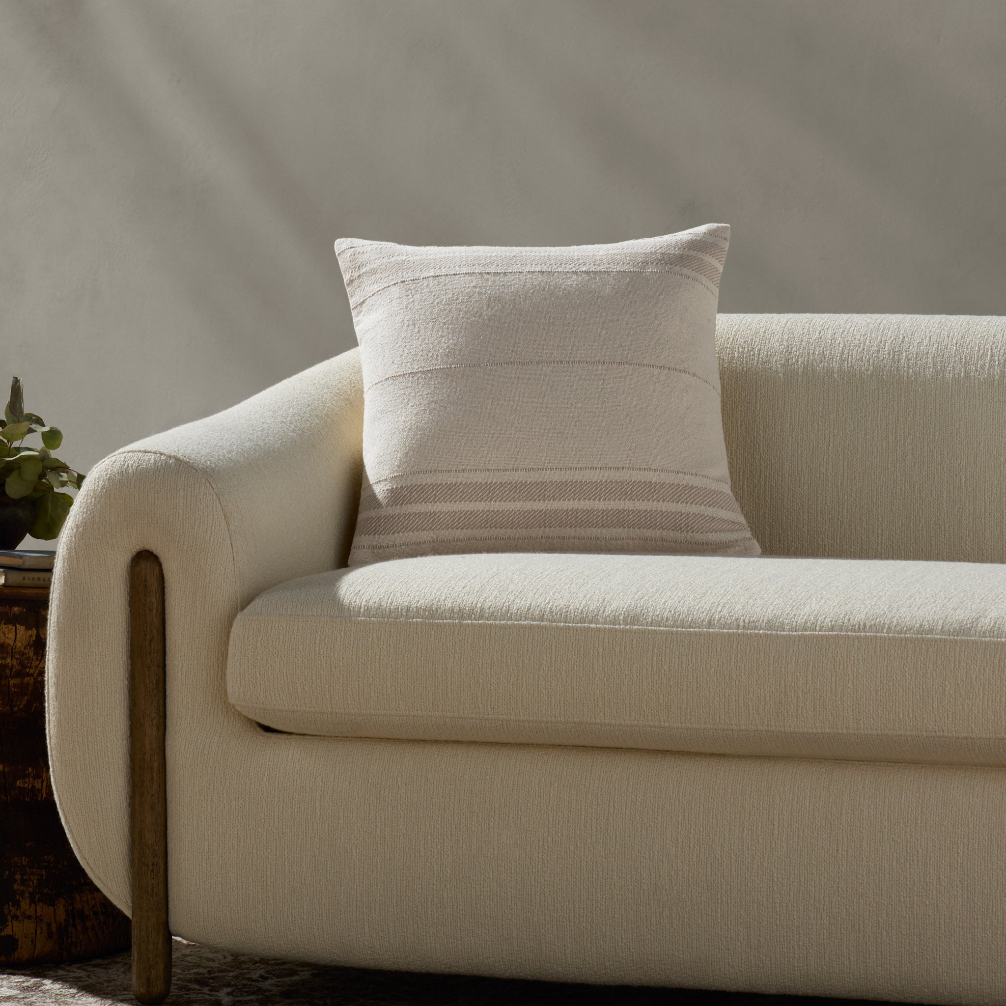 Magnolia Home by Joanna Gaines x Loloi Selena Ivory / Natural Pillow White Cliff Studio Throw Pillows