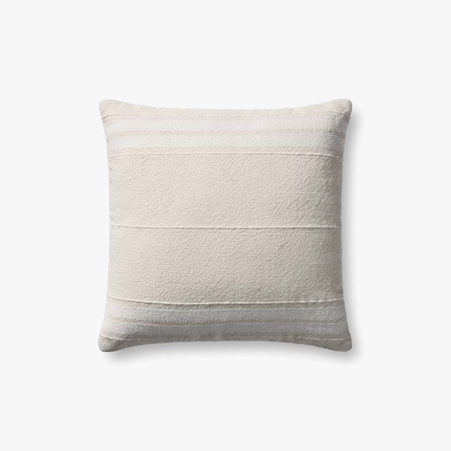 Magnolia Home by Joanna Gaines x Loloi Selena Ivory / Natural Pillow White Cliff Studio Throw Pillows