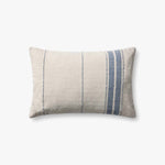 Magnolia Home by Joanna Gaines x Loloi Selena Natural / Blue Pillow White Cliff Studio Throw Pillows