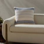 Magnolia Home by Joanna Gaines x Loloi Selena Natural / Blue Pillow White Cliff Studio Throw Pillows
